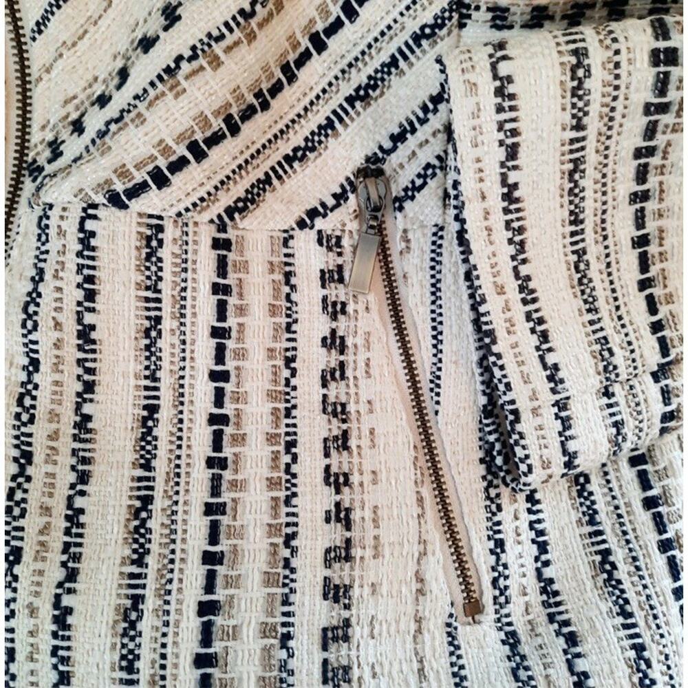 Chico's Sz. 3 (16-18) Black/Taupe/Cream Fully Lined Zippered Jacket Plus size - Picture 5 of 13